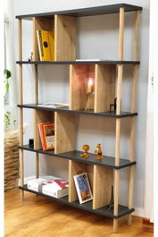 Hanah Home Peka-0045 Antracita y Roble